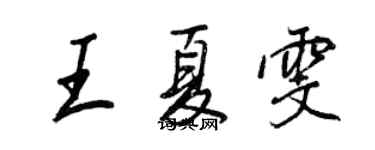 王正良王夏雯行書個性簽名怎么寫