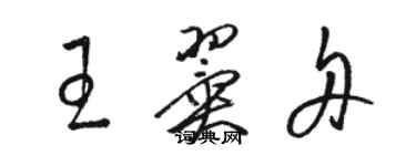 駱恆光王翼舟草書個性簽名怎么寫