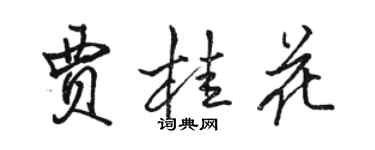 駱恆光賈桂花行書個性簽名怎么寫