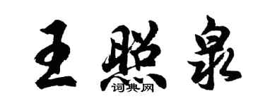 胡問遂王照泉行書個性簽名怎么寫