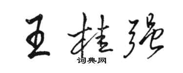 駱恆光王桂強行書個性簽名怎么寫