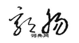 駱恆光郭腸草書個性簽名怎么寫
