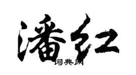 胡問遂潘紅行書個性簽名怎么寫
