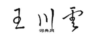 駱恆光王川雲草書個性簽名怎么寫