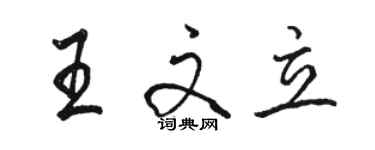 駱恆光王文立行書個性簽名怎么寫