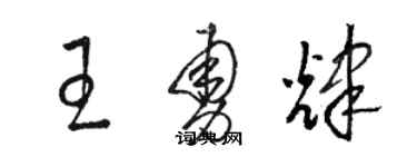 駱恆光王勇輝草書個性簽名怎么寫