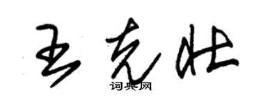 朱錫榮王克壯草書個性簽名怎么寫