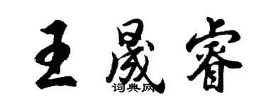 胡問遂王晟睿行書個性簽名怎么寫