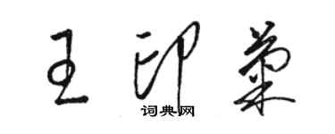 駱恆光王印菊草書個性簽名怎么寫