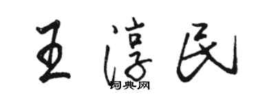 駱恆光王淳民行書個性簽名怎么寫