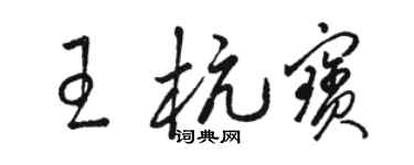 駱恆光王杭寶草書個性簽名怎么寫