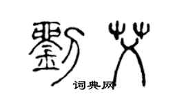 陳聲遠劉艾篆書個性簽名怎么寫