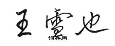 駱恆光王雪也行書個性簽名怎么寫