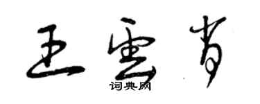 曾慶福王雲肖草書個性簽名怎么寫