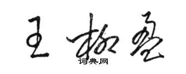 駱恆光王柳盈草書個性簽名怎么寫