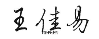 駱恆光王佳易行書個性簽名怎么寫