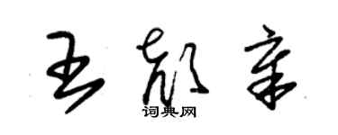 朱錫榮王顏章草書個性簽名怎么寫