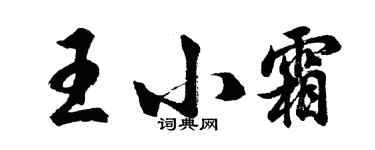 胡問遂王小霜行書個性簽名怎么寫