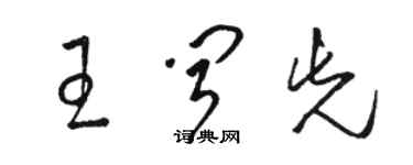 駱恆光王聞先草書個性簽名怎么寫