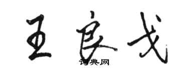 駱恆光王良戈行書個性簽名怎么寫