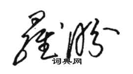 駱恆光羅盼草書個性簽名怎么寫