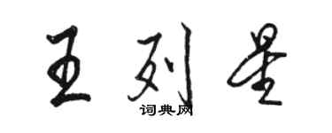 駱恆光王列星行書個性簽名怎么寫