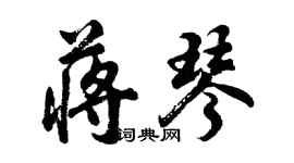 胡問遂蔣琴行書個性簽名怎么寫