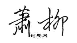 駱恆光蕭柳行書個性簽名怎么寫