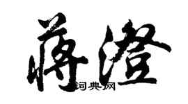 胡問遂蔣澄行書個性簽名怎么寫