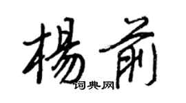 王正良楊前行書個性簽名怎么寫