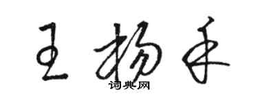 駱恆光王楊禾草書個性簽名怎么寫