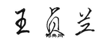 駱恆光王貞蘭行書個性簽名怎么寫