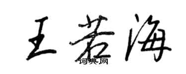 王正良王若海行書個性簽名怎么寫