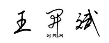 梁錦英王開斌草書個性簽名怎么寫