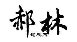胡問遂郝林行書個性簽名怎么寫