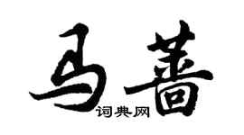 胡問遂馬薔行書個性簽名怎么寫