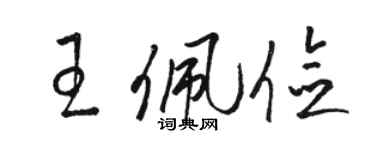 駱恆光王佩儉草書個性簽名怎么寫