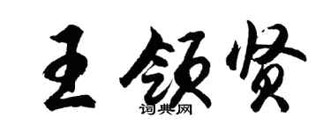 胡問遂王領賢行書個性簽名怎么寫