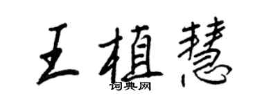 王正良王植慧行書個性簽名怎么寫