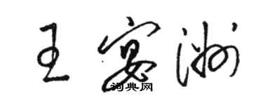 駱恆光王宴洲草書個性簽名怎么寫