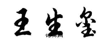 胡問遂王生璽行書個性簽名怎么寫