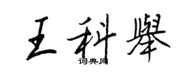 王正良王科舉行書個性簽名怎么寫
