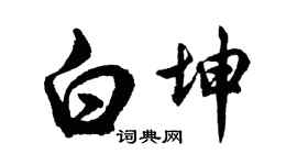 胡問遂白坤行書個性簽名怎么寫