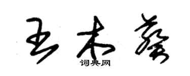 朱錫榮王木葵草書個性簽名怎么寫
