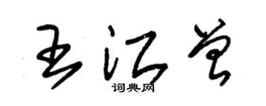 朱錫榮王江曾草書個性簽名怎么寫