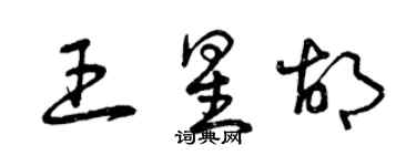 曾慶福王星胡草書個性簽名怎么寫