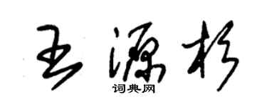 朱錫榮王源杉草書個性簽名怎么寫