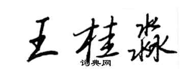 王正良王桂淼行書個性簽名怎么寫