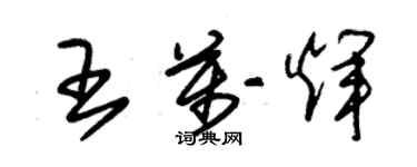 朱錫榮王萬輝草書個性簽名怎么寫