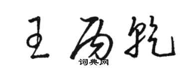 駱恆光王丙乾草書個性簽名怎么寫